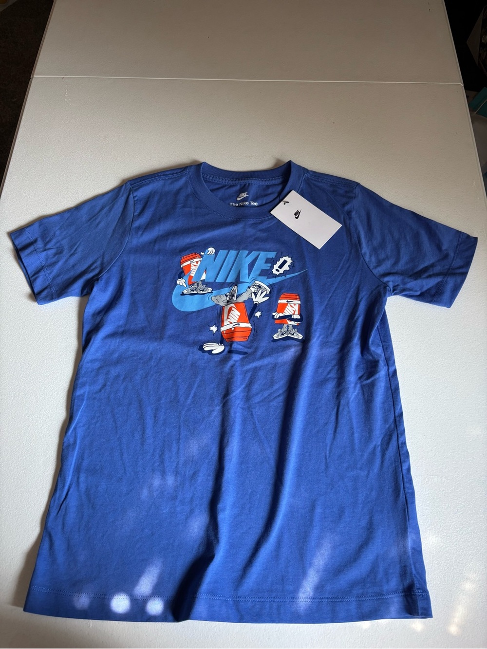 Nike Royal Blue Logo Tee with White Print